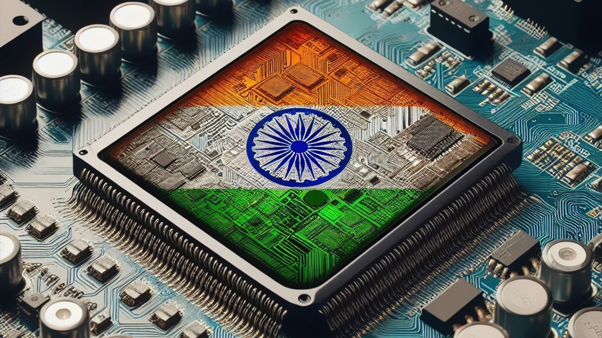 bandiera indiana su chip computer